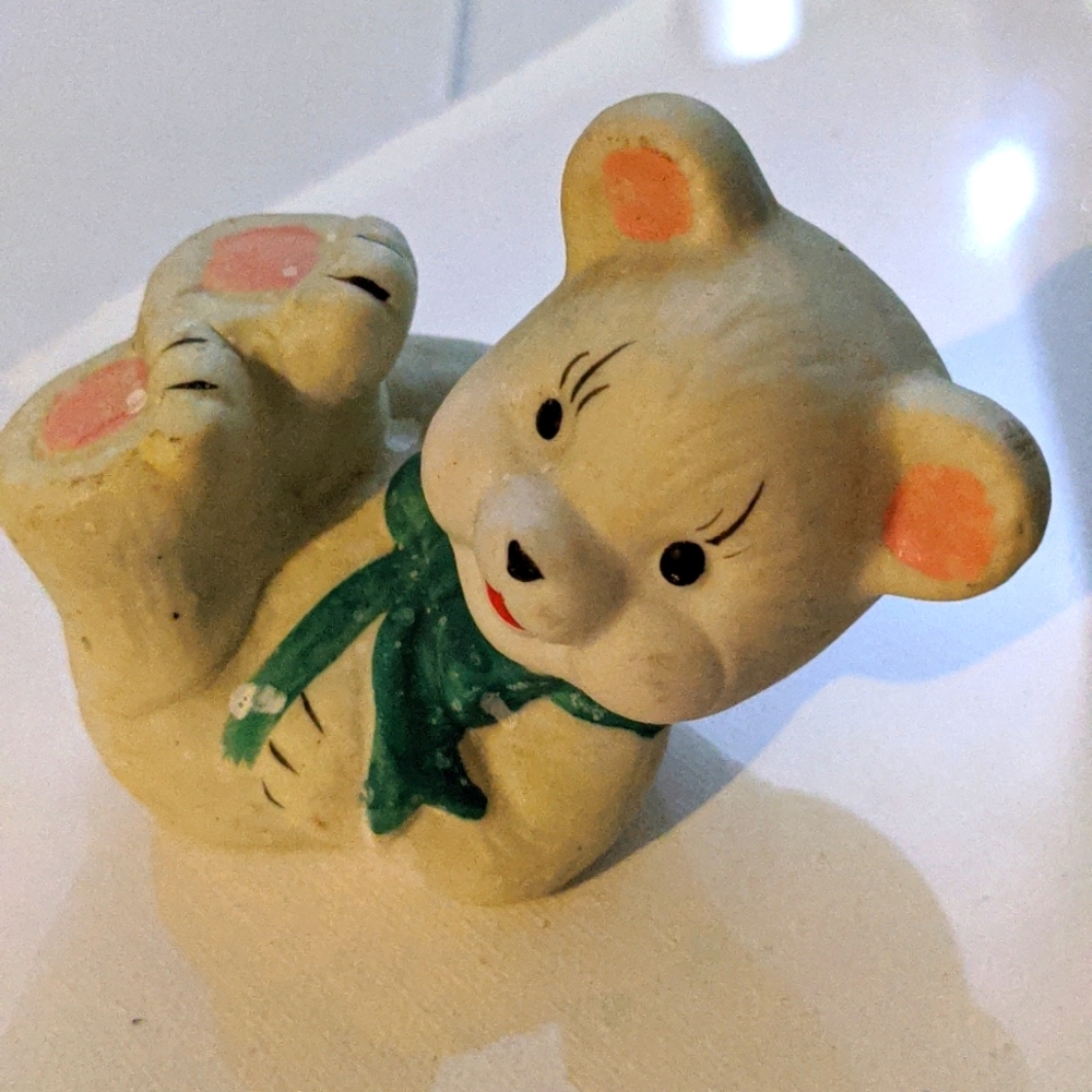 Teddy Bear ceramic statue vintage